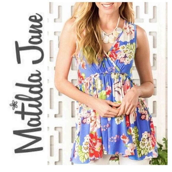 Matilda Jane Adventure Begins As a Rose Tunic Tank Top Size M - Picture 1 of 10
